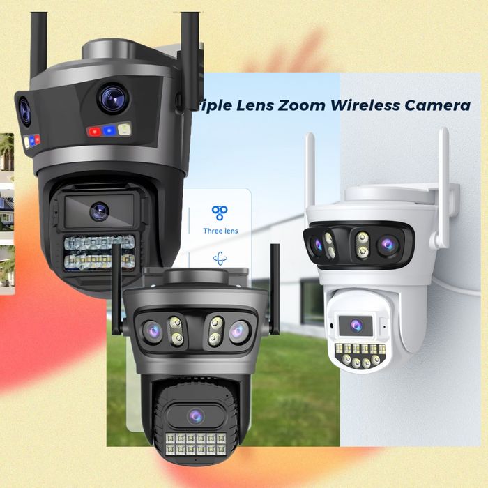 15 МП  камера видеонаблюдения Besder 3 объектива o-kam pro iCSee