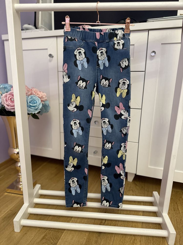 Spodnie Jegginsy Disney Myszka Minnie H&M 140cm