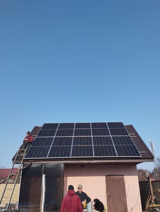 Установка солнечных панелей, подключение, настройка инвертора