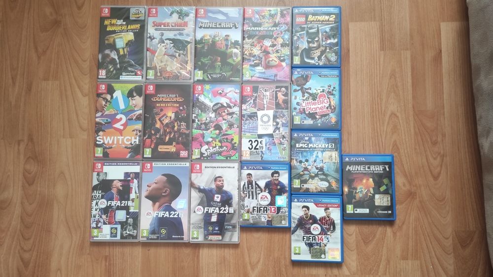 Jogos nintendo switch e PlayStation Vita
