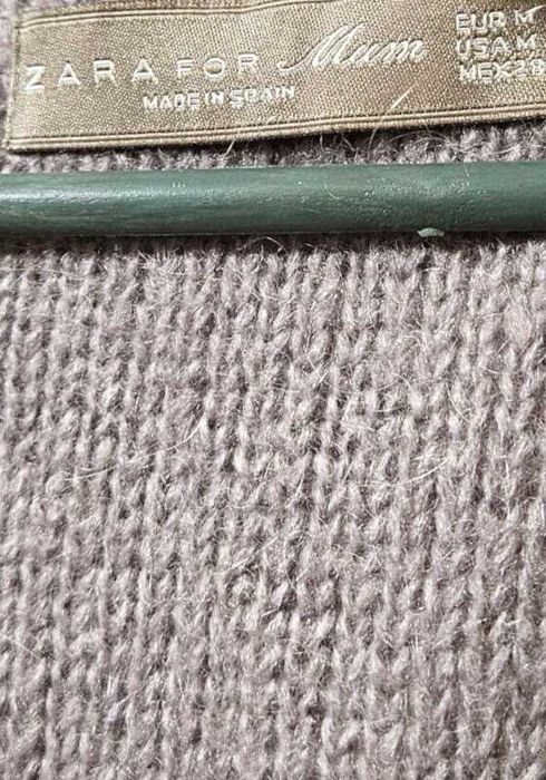 Кардиган-накидка жилетка мохер+шерсть Zara, М/L