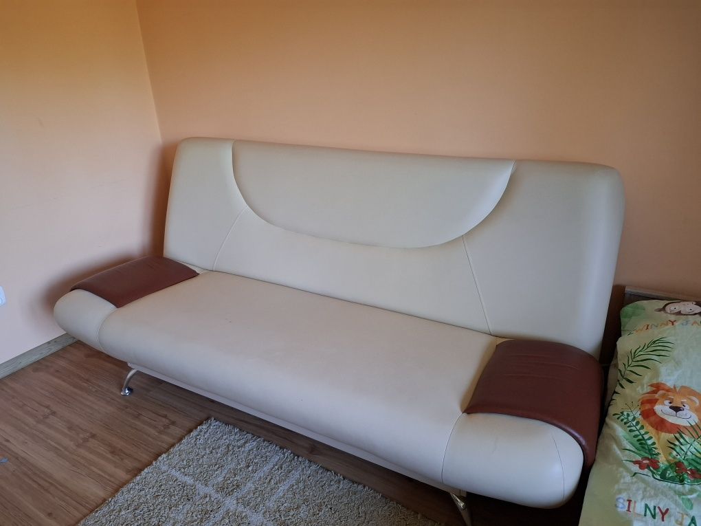 Komplet wypoczynkowy wersalka + 2 fotele EKOSKÓRA