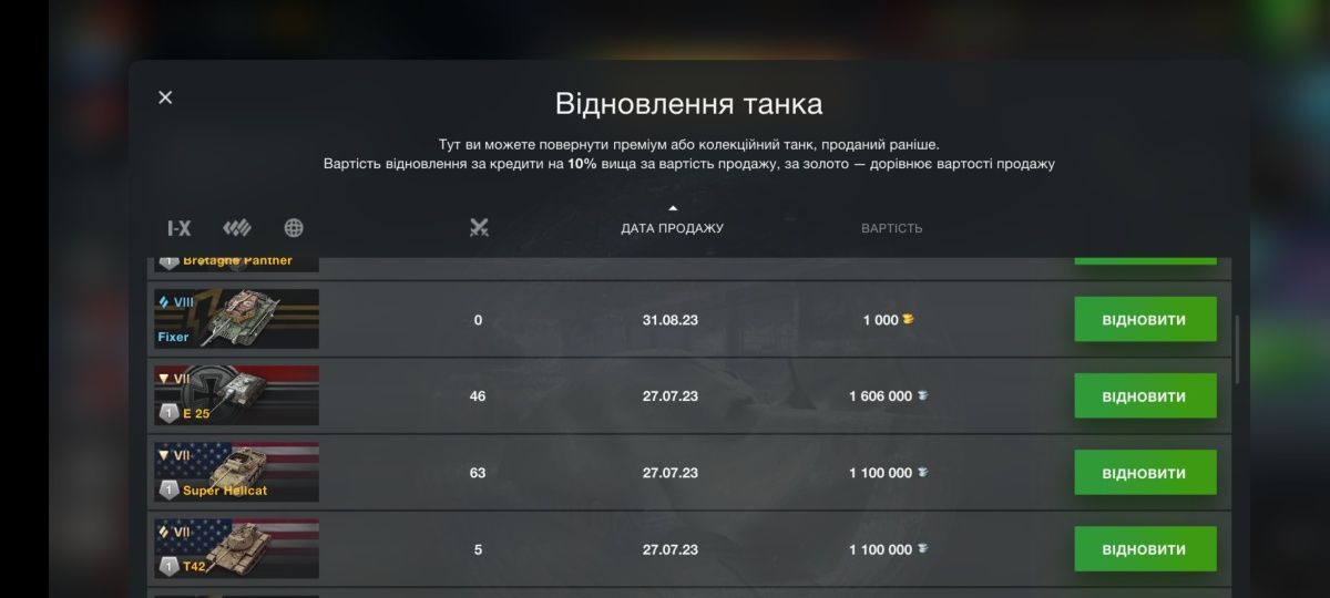 Продам аканут в World of Tanks Blitz