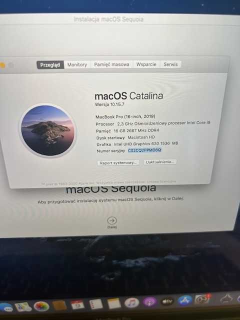 Mocny MacBook Pro 16 A2141 i9/16GB/1TB 2020r Szczecin Ufogames