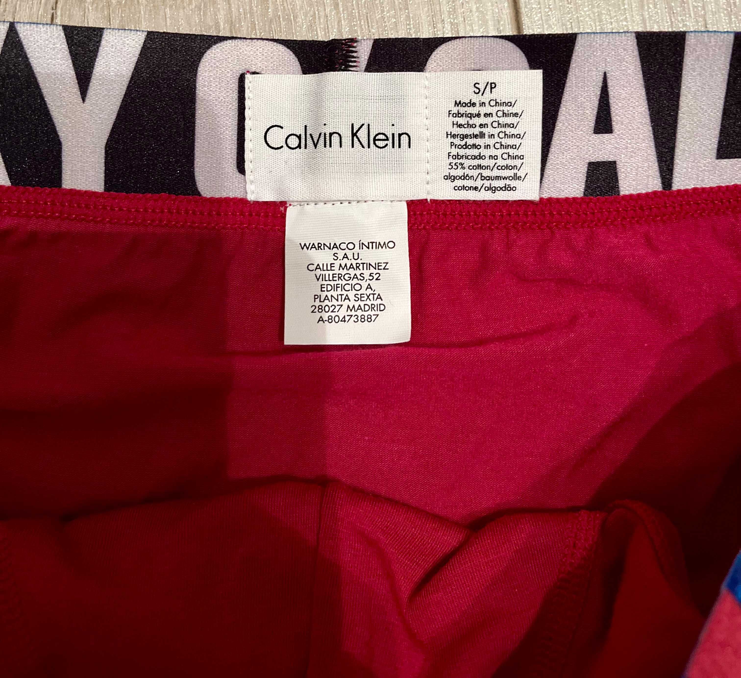Calvin Klein slipy męskie mikrofibra Power Red, S