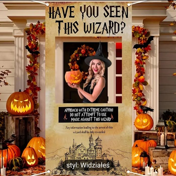 Baner winylowy na przyjęcie w stylu czarodzieja