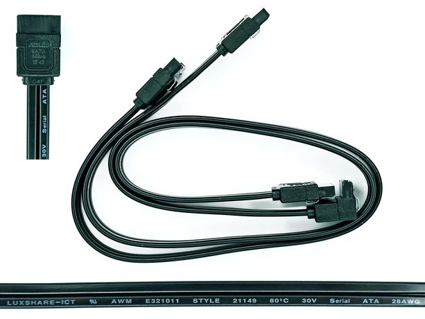 Sata кабель 6.0Gbs SATA3 ASUS с защёлкой, упаковка 2 шт.