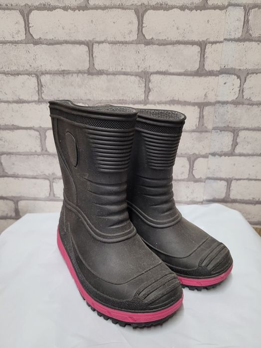 Kalosze dziecięce  czarno-różowe Rozmiar 26-27