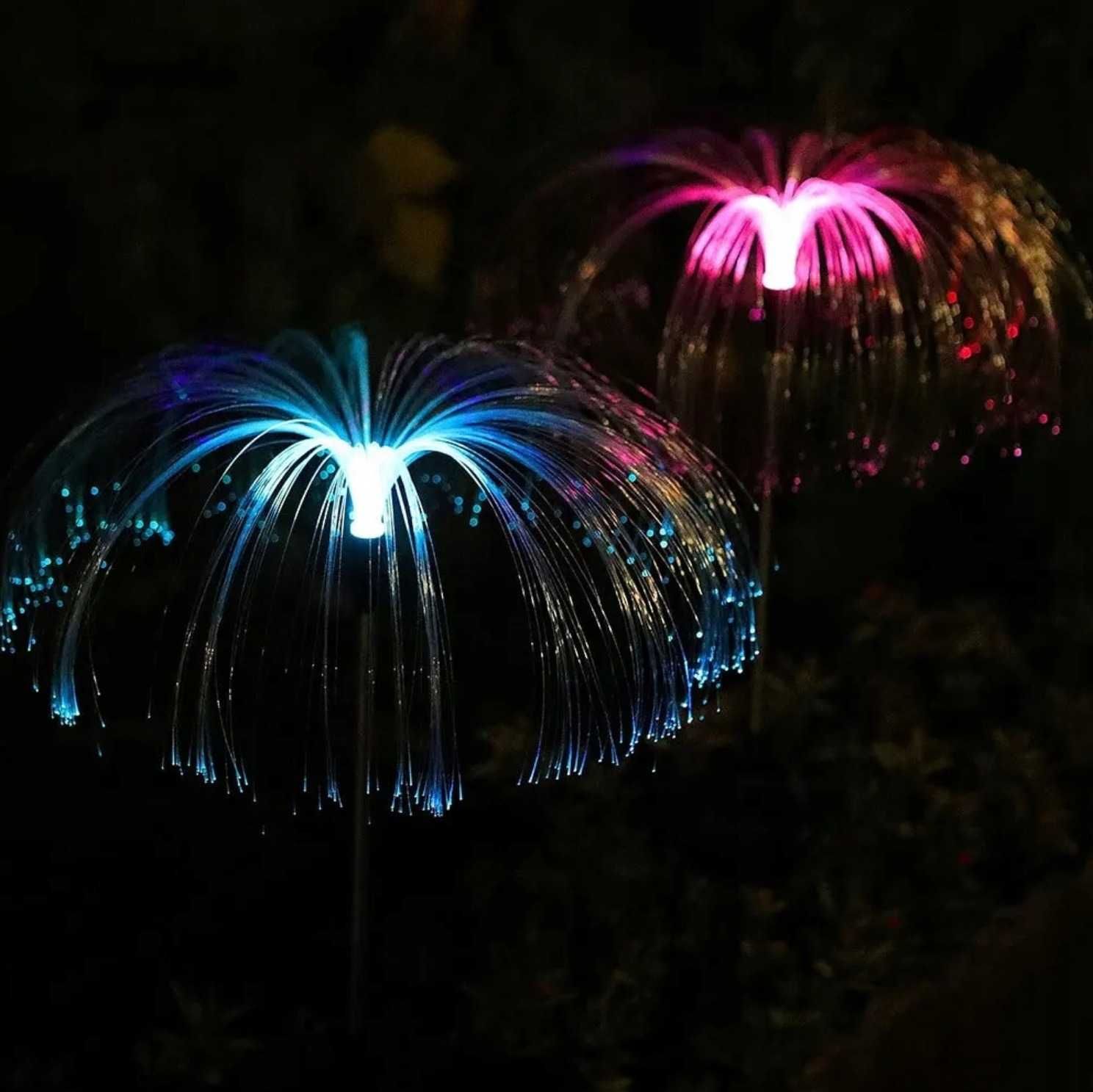 Lampka lampa solarna medusa LED ogrodowa wbijana 80 cm 2 sztuki