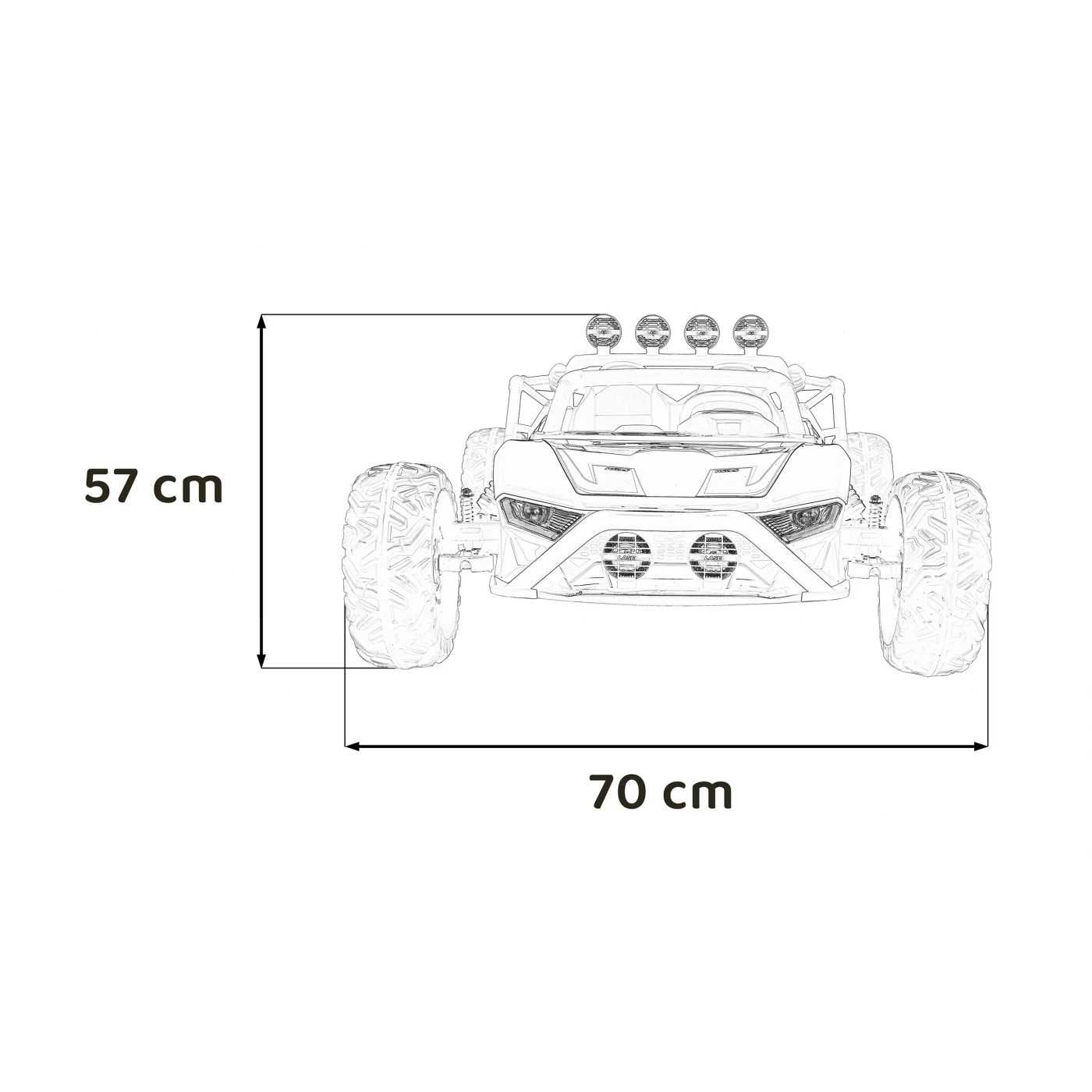 Auto Buggy Racing 5 na akumulator dla dzieci + Pilot + Audio LED