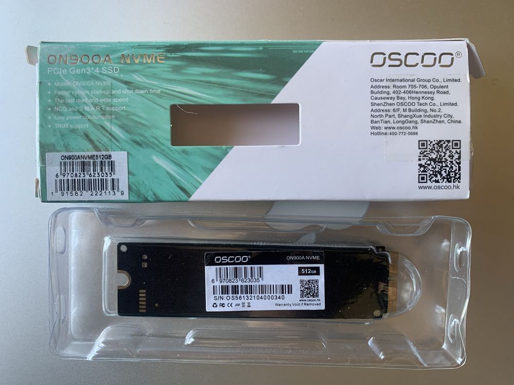 SSD для MacBook Air/Pro 2013-2017 (OSCOO ON900A)