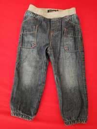 Spodnie ocieplane jeans 92, 2 sztuki