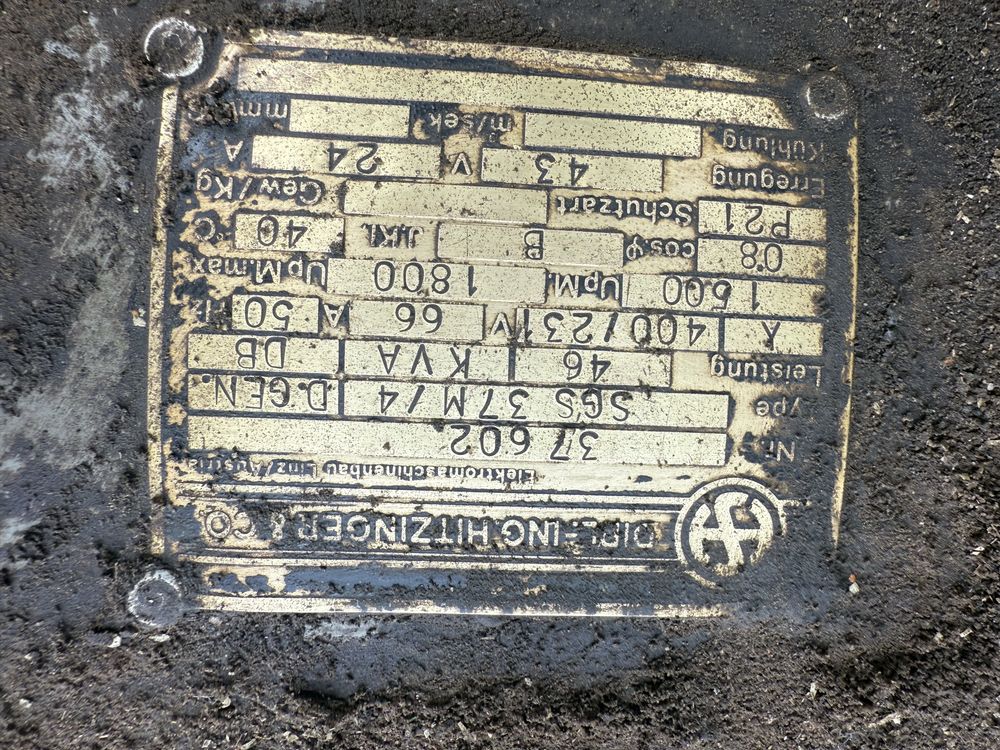 Agregat prądwotwórczy 46kvA