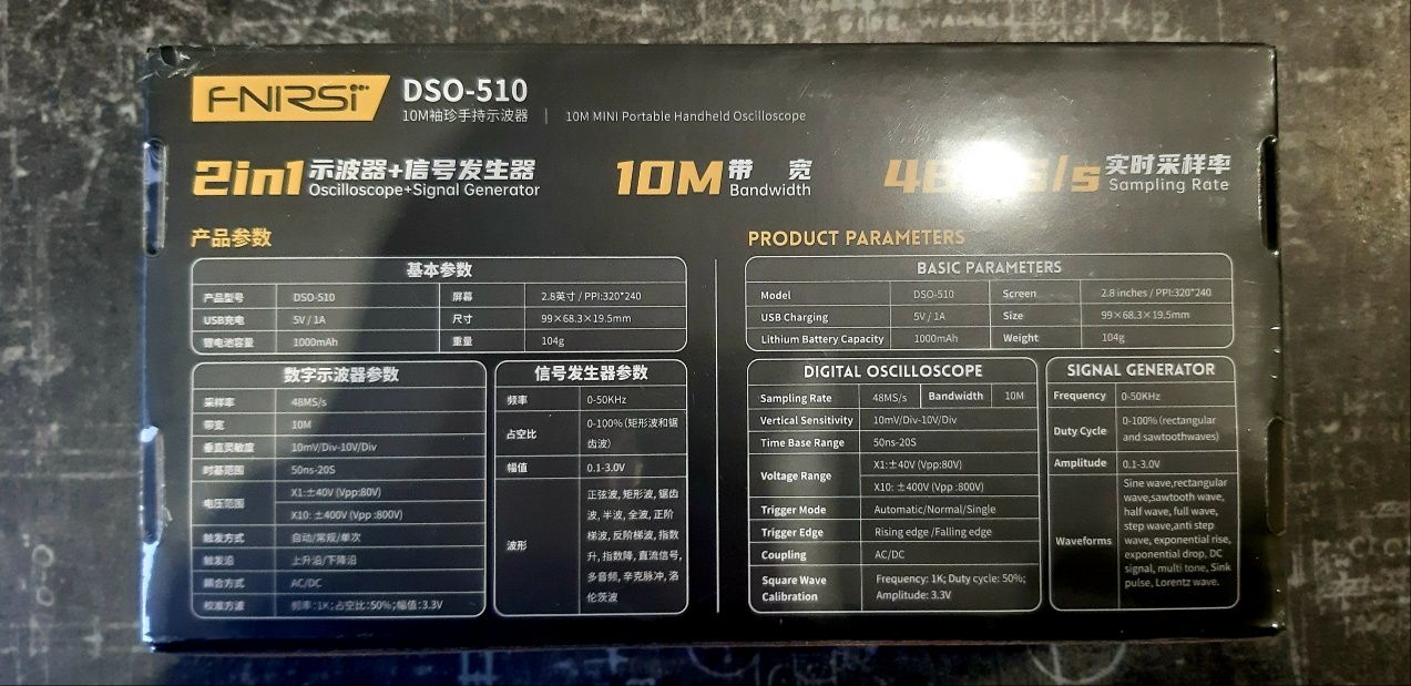 Осцилограф/генератор сигналів FNIRCi  DSO -510