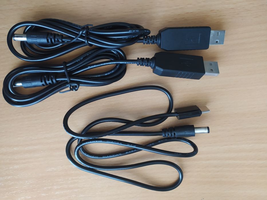 Кабель USB\Туре-C→DC для роутера 12v від павербанка для інтернету