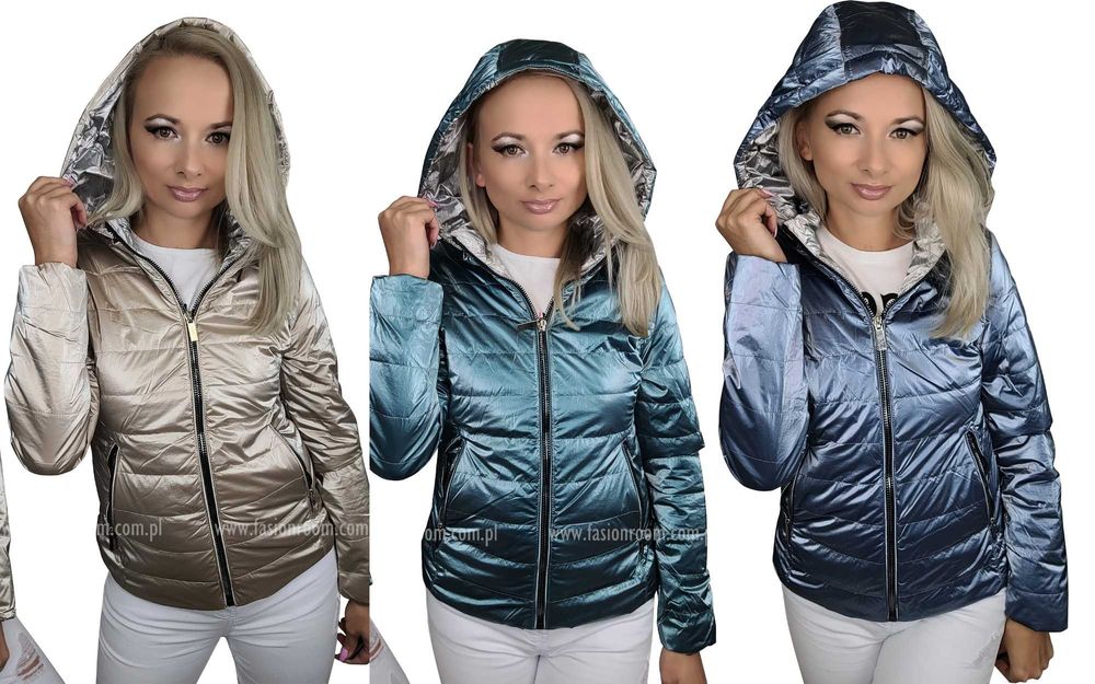 M-3XL KURTKA damska PRZEJŚCIOWA z kapturem WODOODPORNA Tu kupujesz r.M