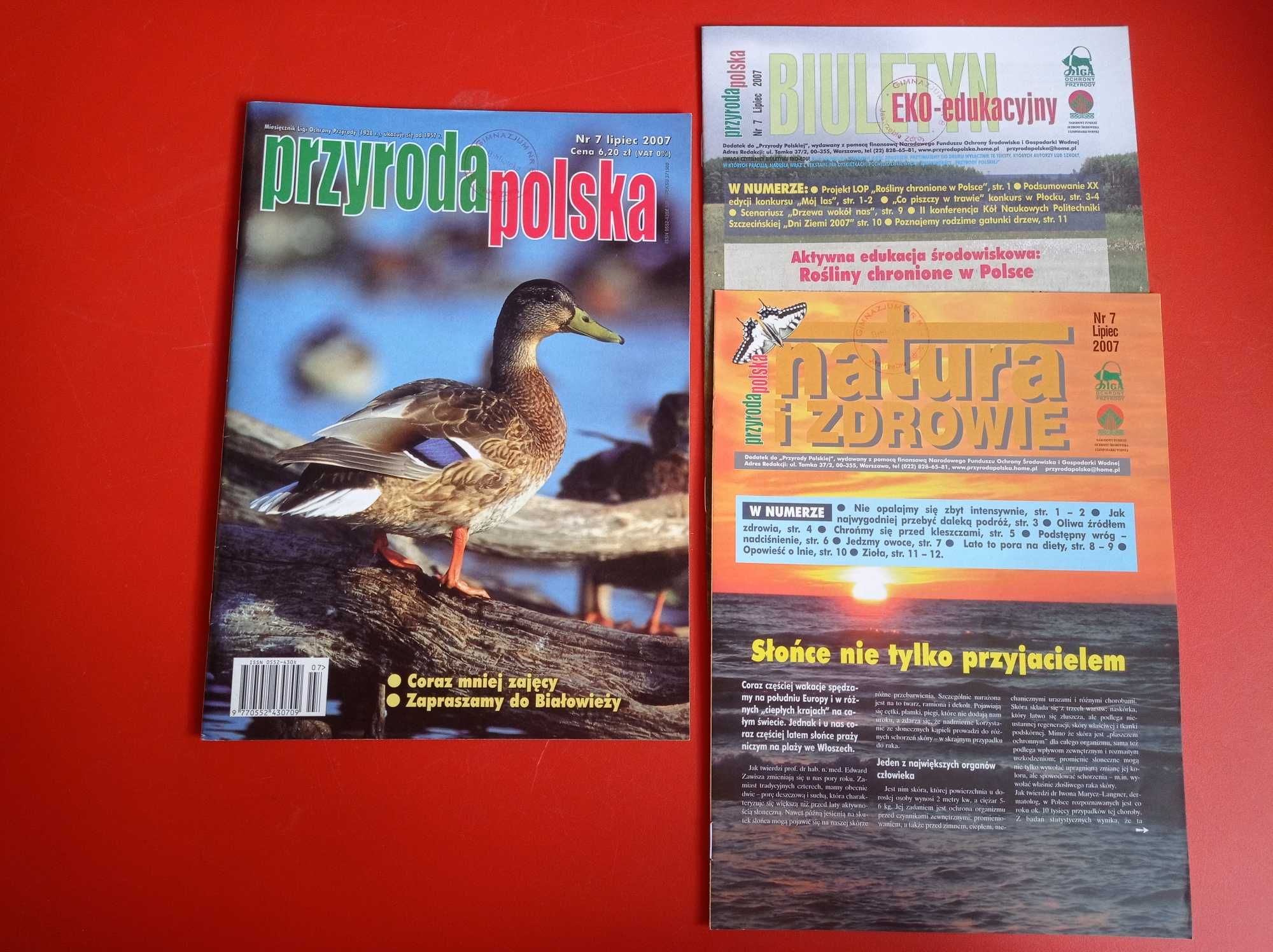 Przyroda polska nr 7/2007, lipiec 2007, z dodatkami