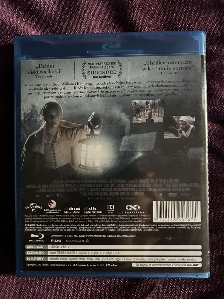 Czarownica Bajka ludowa z Nowej Anglii, blu ray