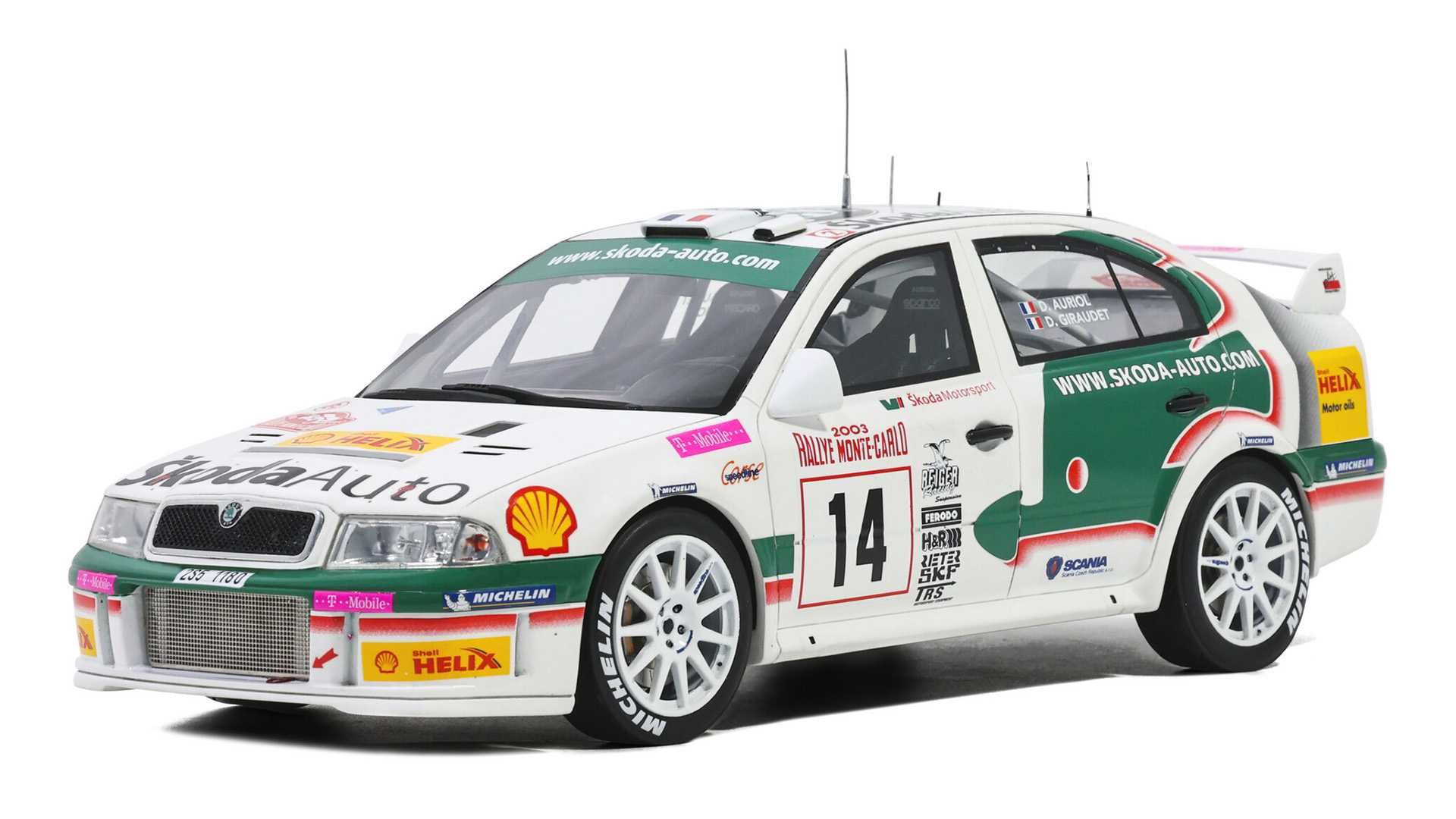 1:18 Otto Skoda Octavia WRC #14 Monte Carlo 2003 D.Auriol/D.Giraudet