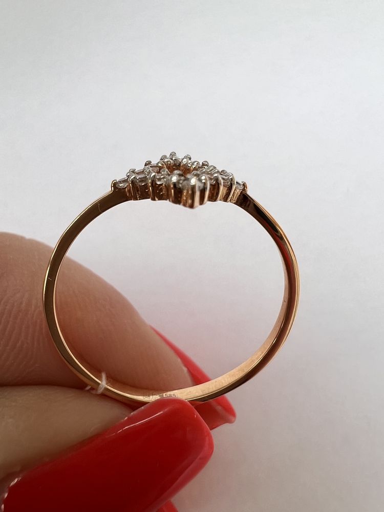 Новое золотое кольцо красное золото 585 проба