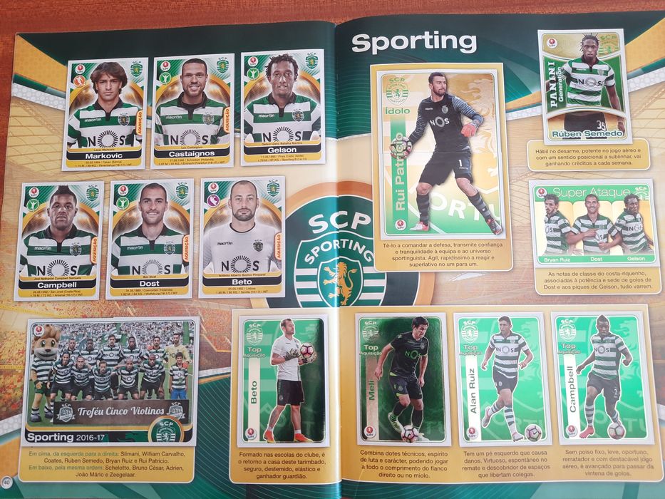Caderneta cromos futebol 16/17