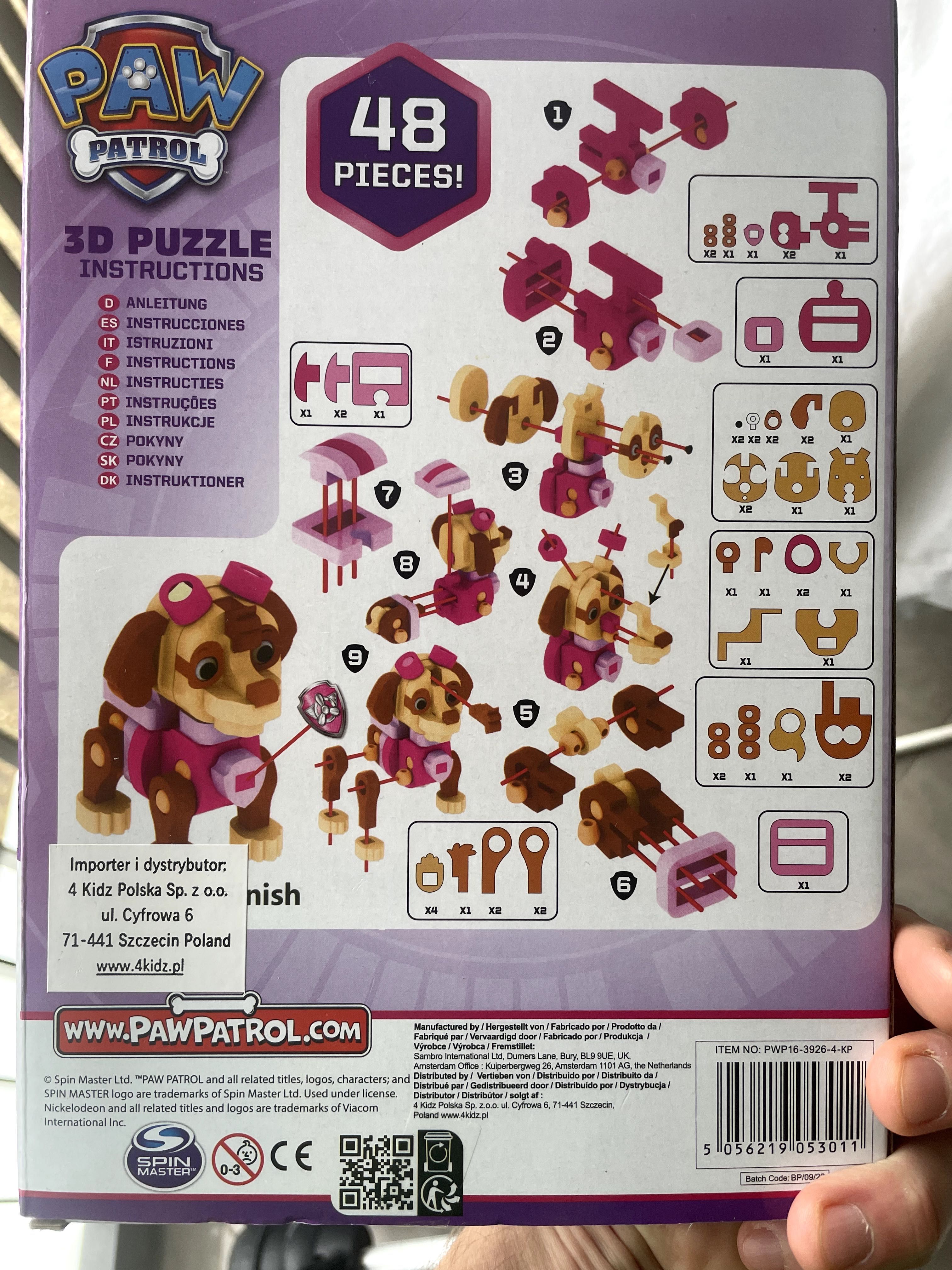 Puzzle piankowe 3D Psi Patrol Skye 4+ (Skaj)