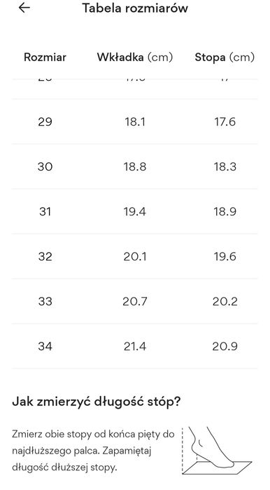 Czarne balerinki rozmiar 34
