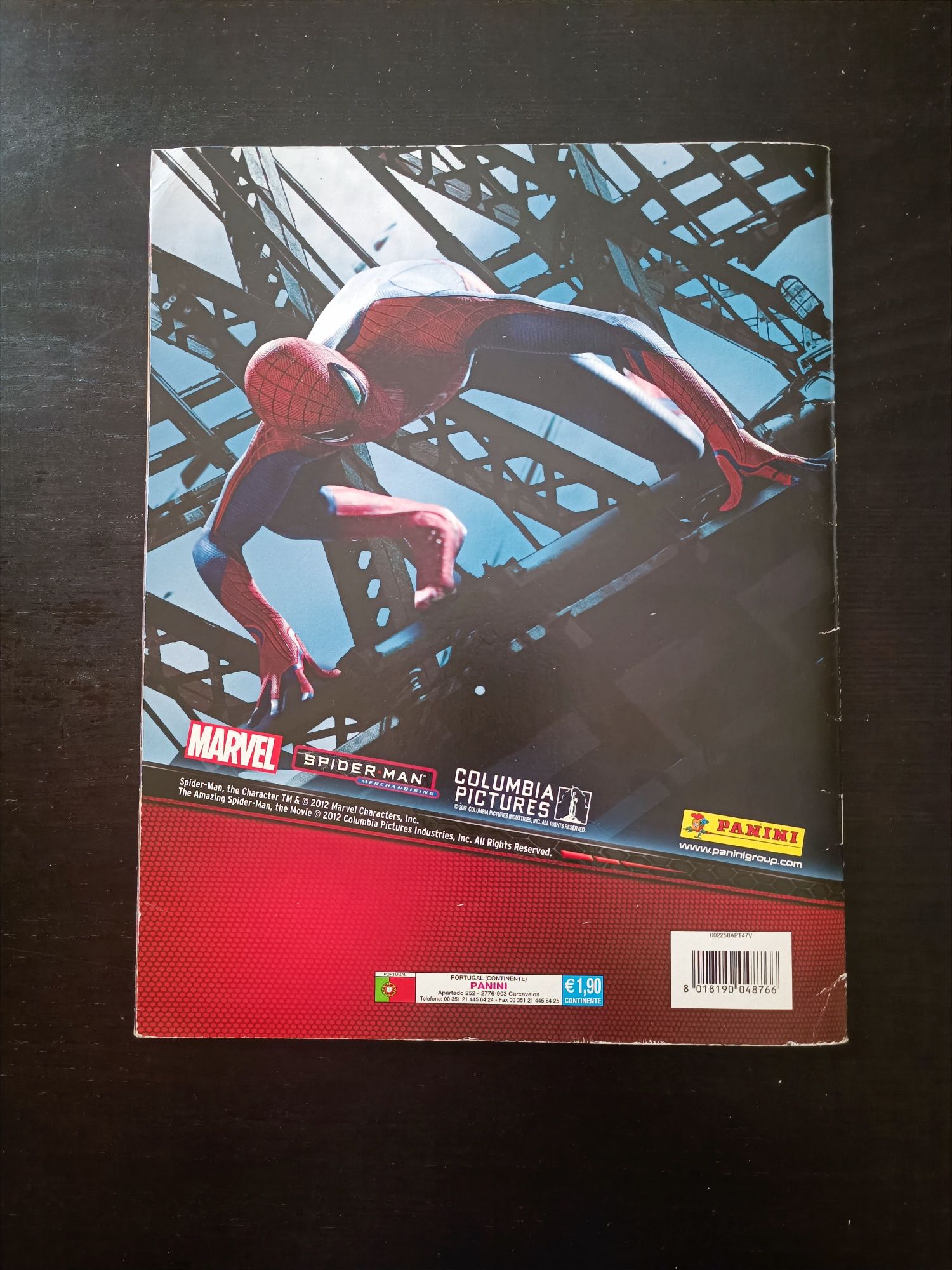 Caderneta completa o fantástico homem aranha