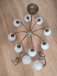 Lampa wisząca, sufitowa na 8 żarówek świecowych  + 2 kinkiety