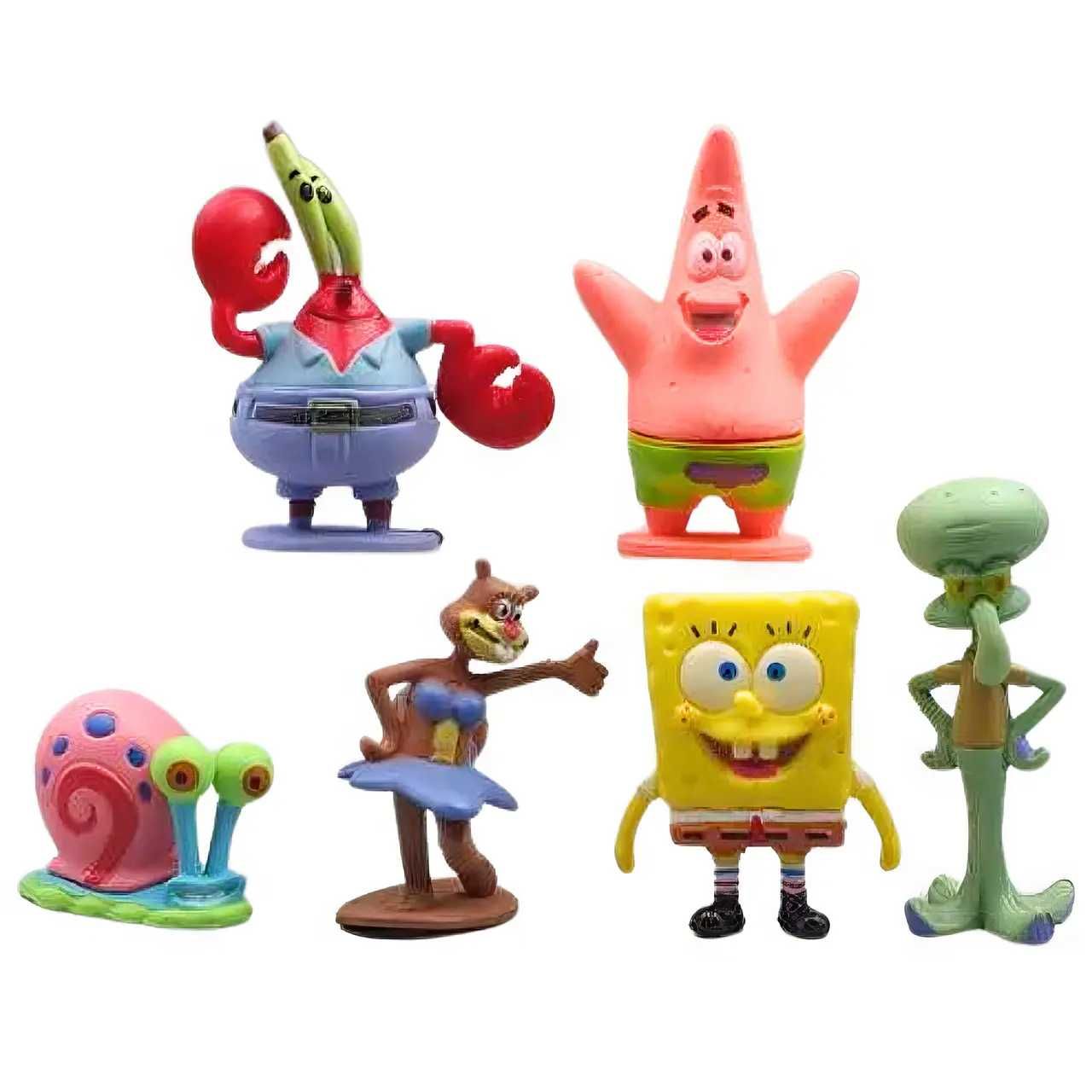 Набор фигурок 6в1 Губка Боб (СпанчБоб), 3-6 см - Spongebob (SB241503)