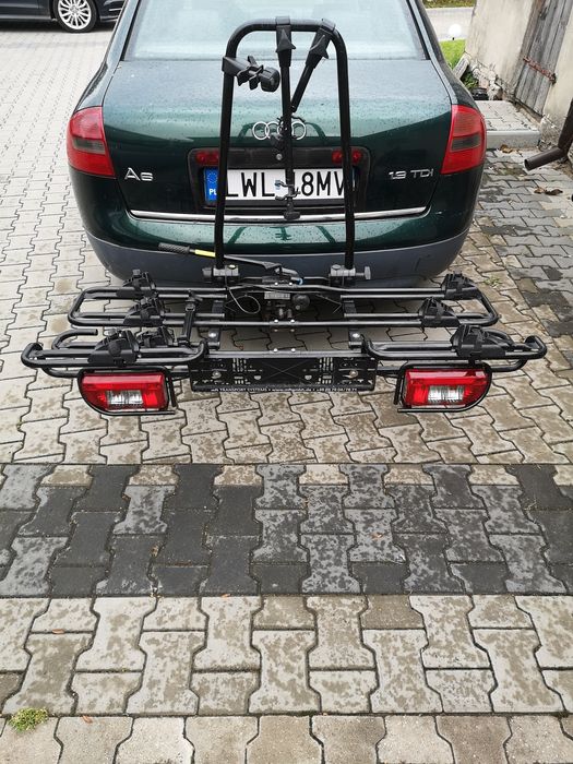 Bagażnik uchwyt rowerowy na 4 rowery uchylny na hak
