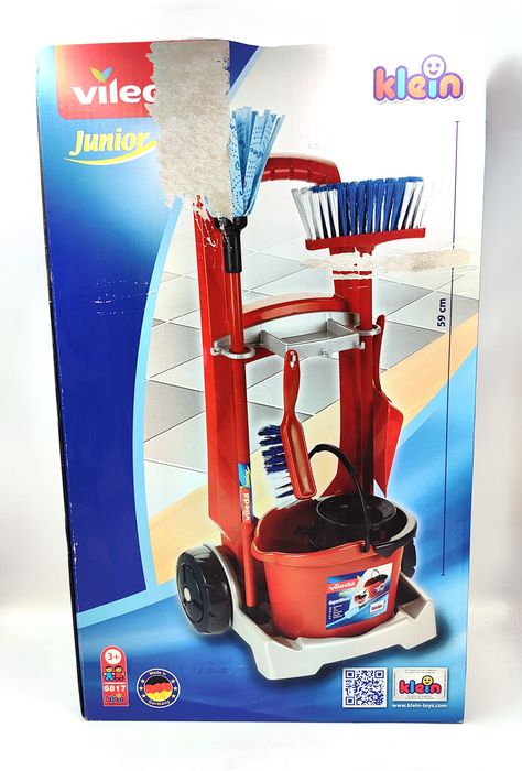 KLEIN® Zestaw wózek do sprzątania VILEDA miotła mop
