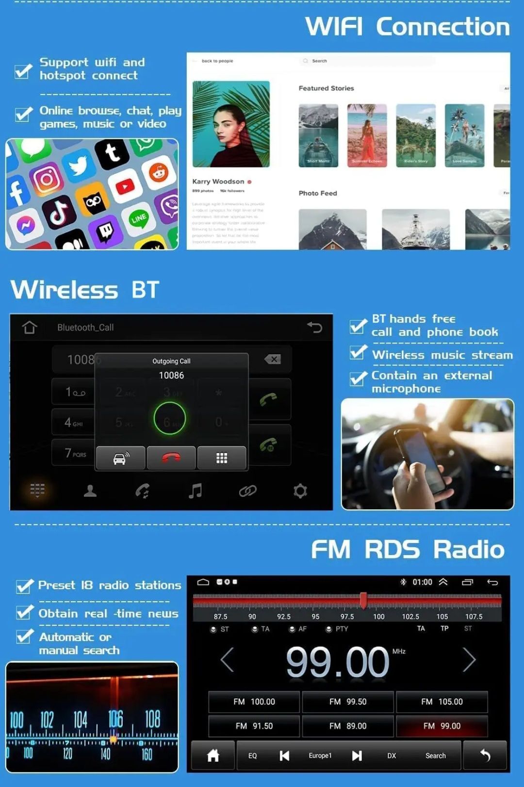 Rádio vertical 9,7" Android Renault Megane 2018-21 GPS Carplay Wi-Fi