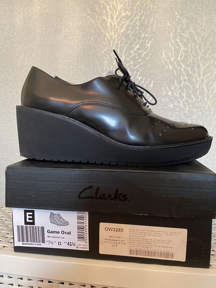 Clarks броги полуботинки туфли