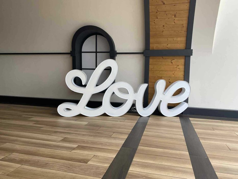 Napisy Led RGB Łuk w kształcie serca, MIŁOŚĆ, LOVE, 18, SERCE