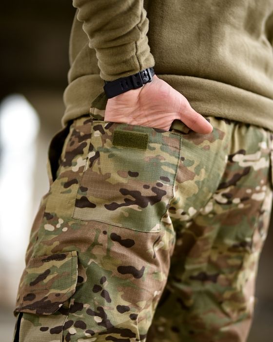 Теплі тактичні штани рип-стоп мультикам / теплые тактические джогеры