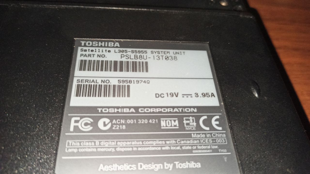 Ноутбук Toshiba Satellite L305