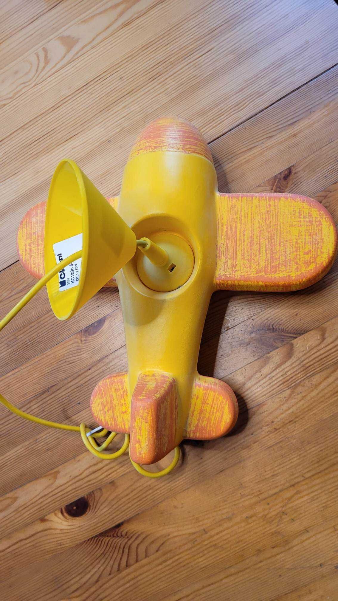 lampa sufit dla dzieci samolot pomaranczowy cleoni