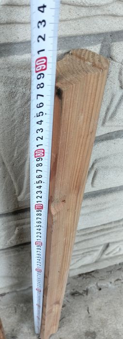 Poręcz dębowa omega (6,4x4,3cm) - w dwóch kawałkach 102 cm i 87 cm