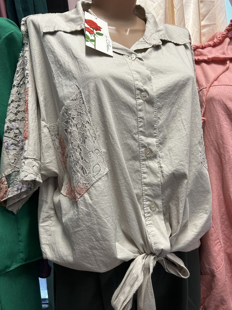 Рубашка блуза натуральная, Италия, 44-52 размер