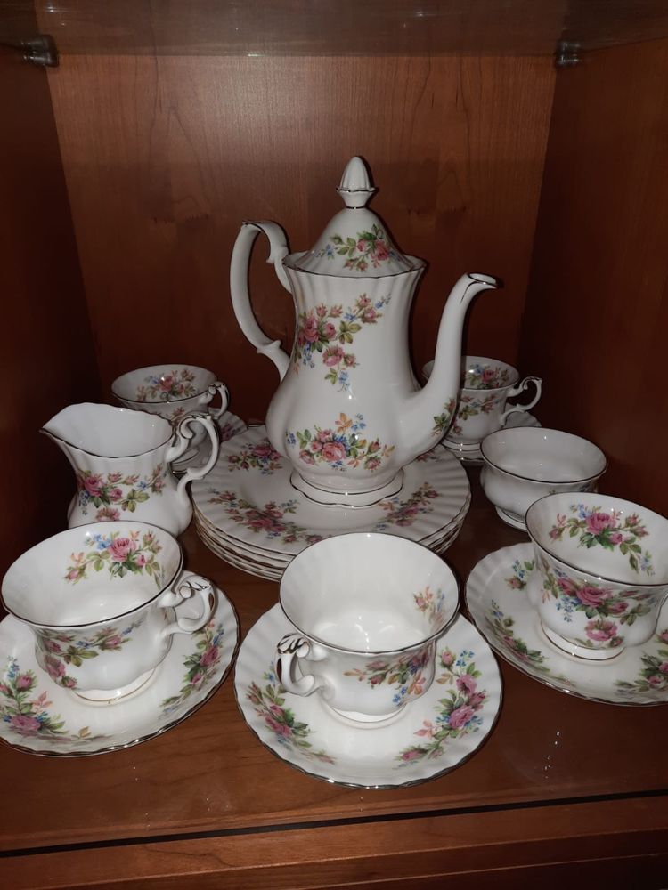 Royal Albert china, série moss rose conjunto de chá