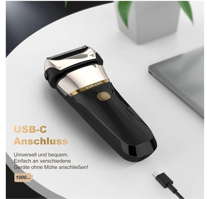 Męska golarka foliowa, 2 w 1, golarka męska, elektryczna, ładowana usb