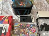 Nintedo switch oled z grami - zestaw