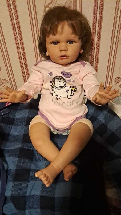 Кукла дівчинка реборн reborn та 3 комплекти одягу