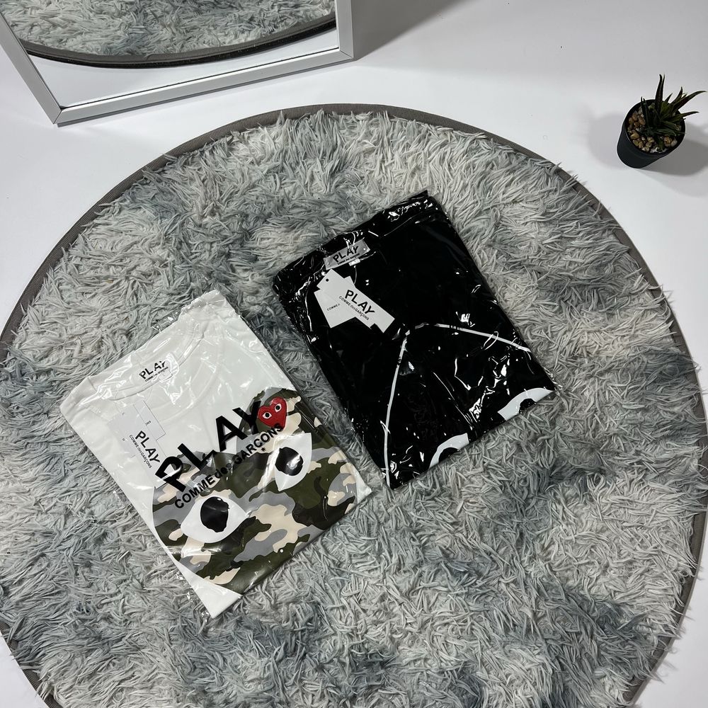 Футболка Play comme des garcons CDG ком де гарсон тішка y2k drill