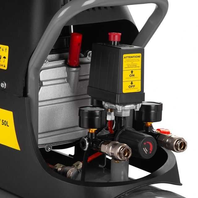 Компресор 50л, 1.5 кВт, 220 В, 8 aтм, 206 л/хв. INTERTOOL PT-0003.