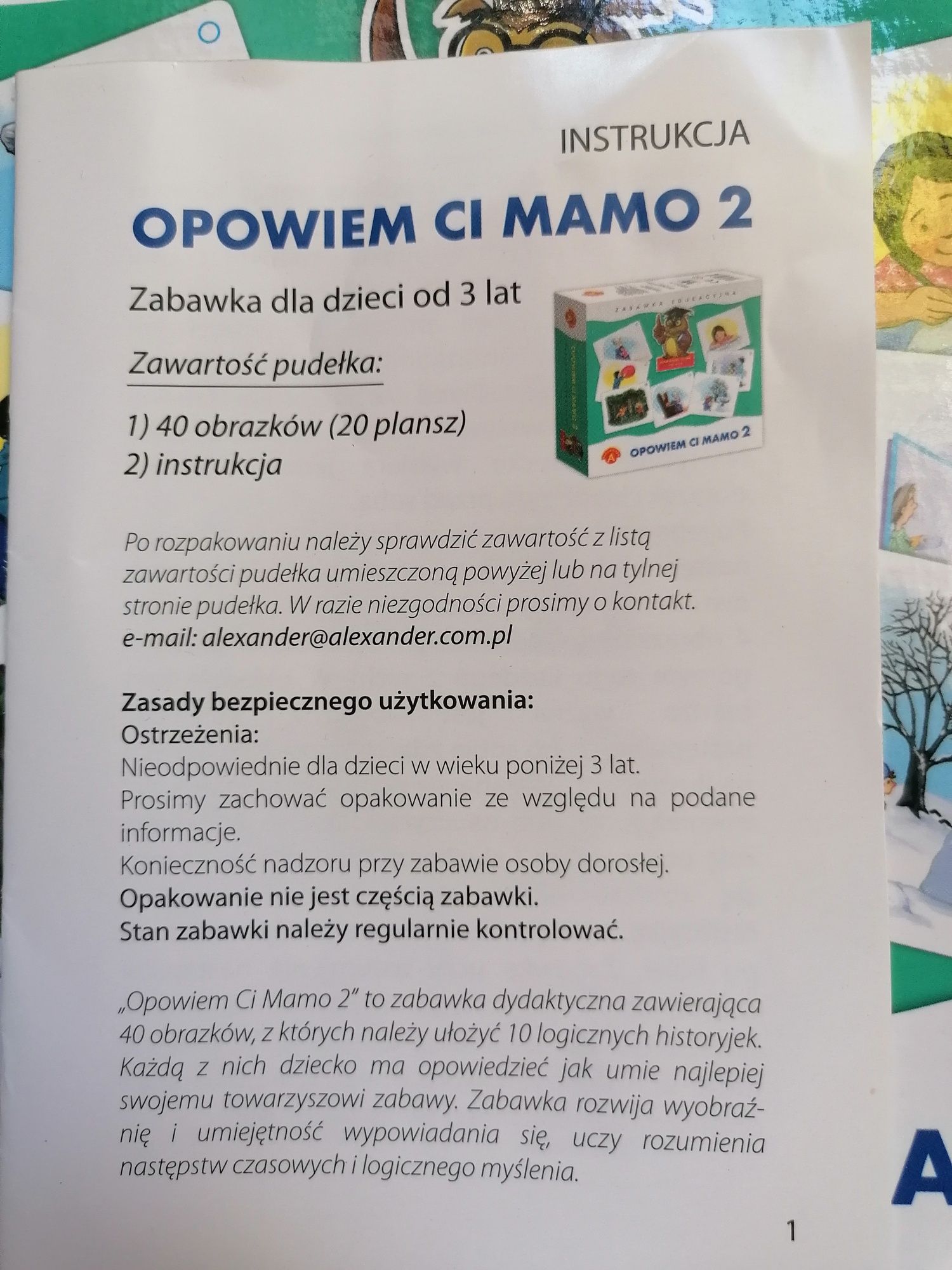Puzzle 4 sztuki kompletne plus opowiem Ci mamo
