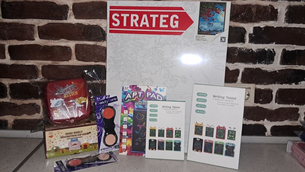 Планшет для малювання, планшет з англ карточками, мел для волос