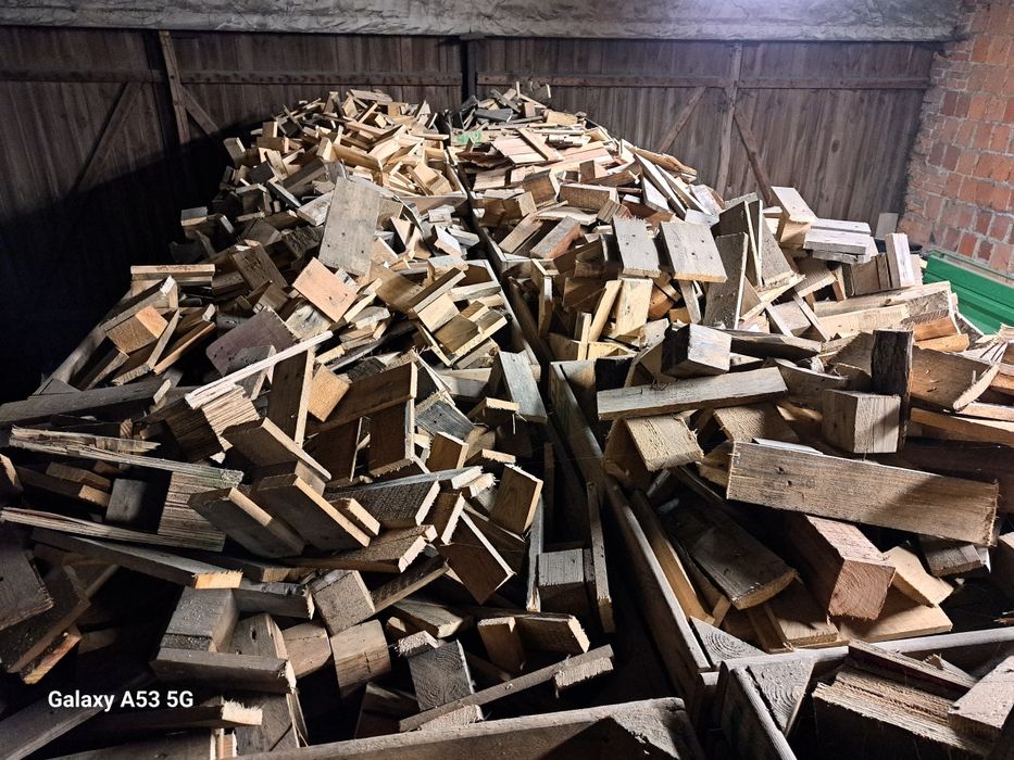 Drewno opałowe, palety