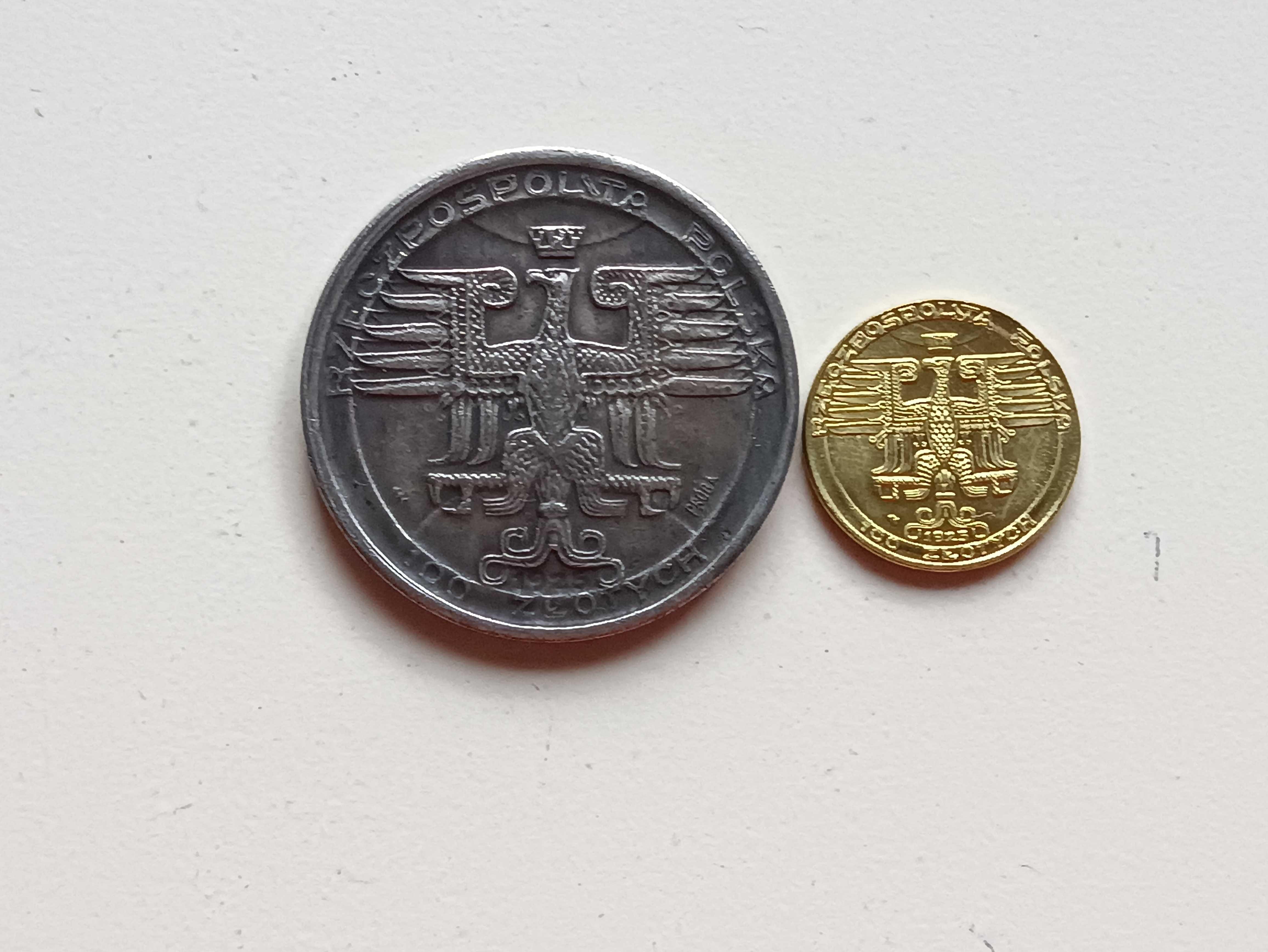 Rzadkie monety II RP 100 zł 1925 repliki niemagnetyczne 2 sztuki-NR12